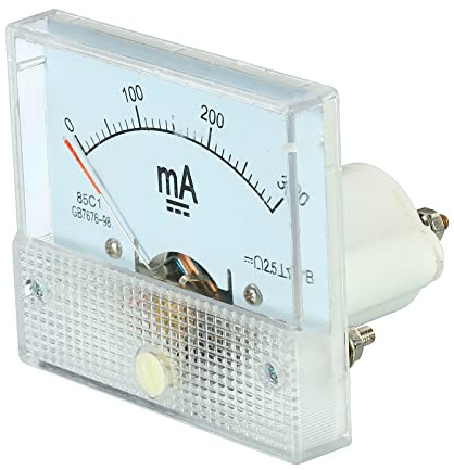 YOKIVE Analogico Pannello Amperometro, 85C1 Ampere Metro Corrente Tester, Ottimo per Ufficio, Arte, Casa, Giornalmente Utilizzo (DC 0-300mA)