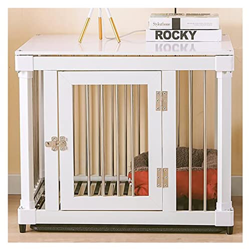 luckxuan Hundekennel/Dog Cage Hundekäfig Edelstahl mit WC Haushalt Indoor Fett Corgi Chow Hund Golden Retriever Hundekäfig (Size : 05)