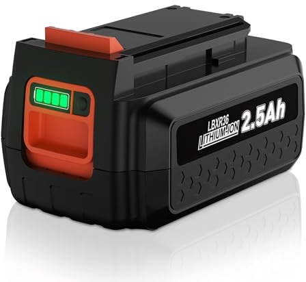 Powtree 36V 2500mAh Akku für Black und Decker, LBXR36 für Black Decker Akku 36V BL20362 BL2536 LBXR36 LBX1540 LBX2540 LBX2040 LBX36 Akku-Elektrowerkzeuge