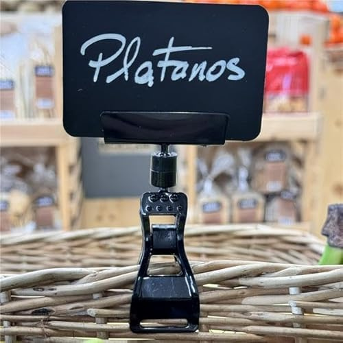 Pinze Girevoli Nere Prezzo - Supporto Etichette 96 mm, Porta Appunti per Negozio