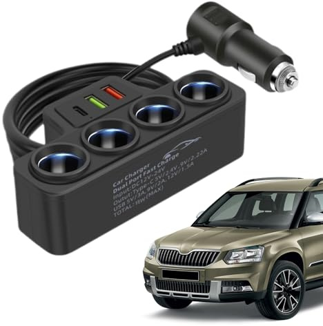 Adattatore per auto, caricatore USB da 120 W, 12 V 24 V, inverter multifunzione per auto con 3 porte USB, elettronica automobilistica per fuoristrada, carrelli elevatori, gru, camion