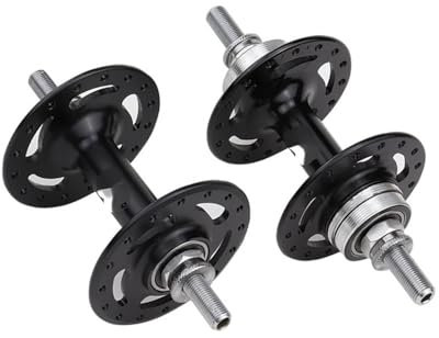 TAIGUHUI Sgancio Rapido Bici 20 24 28 32 36 Holes Fixed Gear Bicycle Single Speed Bike Hub with Sprockets And Lock Nuts Perno Ruota Posteriore MTB(Color:Black 20H-24H)