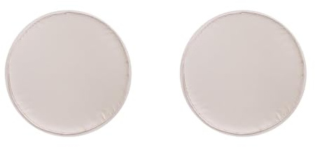 Factorys 2er Set Stuhlkissen rund 30cm Sitzauflage Waschbarekissen rutschfest & gemütlich für Stühle Indoor Outdoor Sitzkissen (Beige)