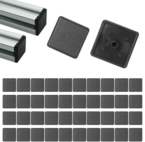 Giantree Lot de 40 capuchons de protection en aluminium 30 x 30 mm - Pour profilé de construction en aluminium