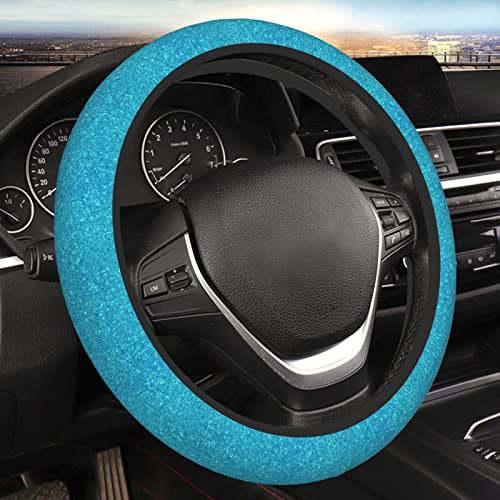 Steering Wheel Cover Blauer Glitzer, Premium Lenkradhülle Universal Auto Lenkradhülle Für SUV Frauen Auto 38Cm