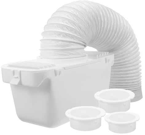 PHENOFICE Kit de Connecteur de Ventilation pour Sèche-Linge Tambour, Collecteur d'Eau en Plastique Blanc, Accessoire Polyvalent pour Sèche-Linge à Condensation, 1 Set