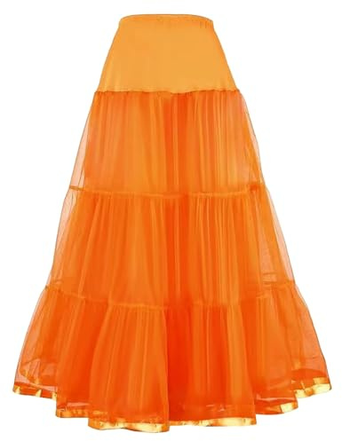 Jupon long des années 50 - Crinoline froncée - Vintage - Mariage - Jupon de mariée pour robes de mariée - Jupon - Rockabilly - Tutu - Jupe - Jupon long des années 50 - Crinoline froncée - Vintage