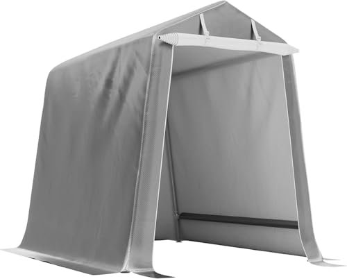 BDXMKS Tendone Garage Rifugio for Lo stoccaggio 6X8 Piedi Capannone Portatile Capannone for Lo stoccaggio all'aperto con Porte con Cerniera Arrotolate Carport Resistente ai Raggi UV e Impermeabile