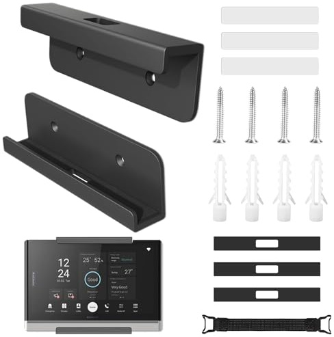 VINEST Universal Tablet Wall Mount, Compatible Laptop Ipad Wall Mount, Versatile Tablet Holder with Back Sticker, for Ipad Wall Holder with Double-Sided Tape and Screw Installation, for Bedroom