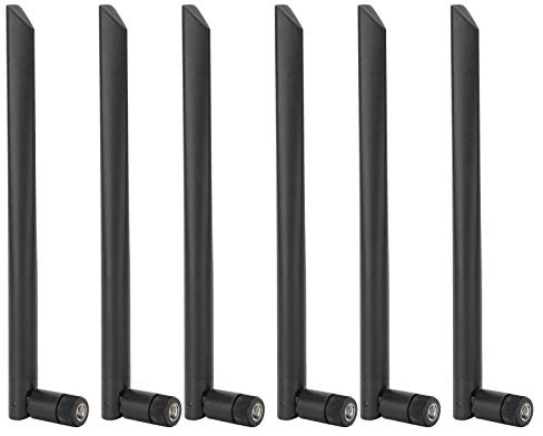 Antena WiFi de 6pcs, Antena WiFi de Doble Banda de 2,4 GHz 5GHz, Omni Masculina de 8DBI RP-SMA, para la Tarjeta de Red Inalámbrica de Refuerzo WiFi Adaptador USB