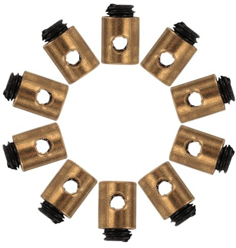 Alipis 20 Pezzi Morsetto Per Cavo Frizione Morsetto Per Cavo Accessorio Per Modifica Motore Per Cavo Acceleratore Parti Di Modifica Motore Acceleratore Nippli In Metallo Dorato