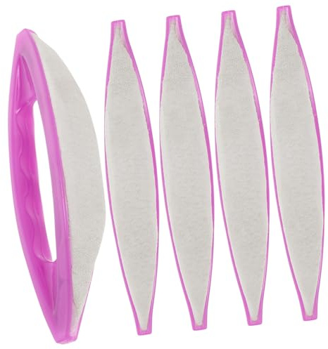 Happyyami 5 Stück Nagelpolierwerkzeug mit Nagelwachsbürste Polierfeile und Synthetischem Schafsleder für Maniküre Nagelpflege