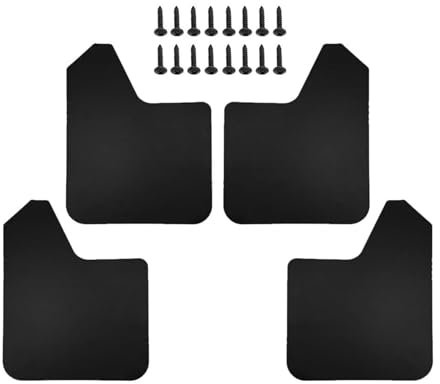 Auto Parafanghi Per Ford Per Auto Van Pick-up 4 Pz/set Universale Paraspruzzi Rally Sport Armatura Paraspruzzi Nero E Rosso PVC Parafango Paraspruzzi(Style2)