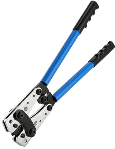 Comzantor Pinza Crimpatrice Capicorda, Pinza Cavi Capicorda Elettrici Batteria, Strumento per Crimpare Fili Elettrico Capicorda, Crimping Tool, per Crimpare Cavi da 6 a 50 mm² (10-1/0AWG)