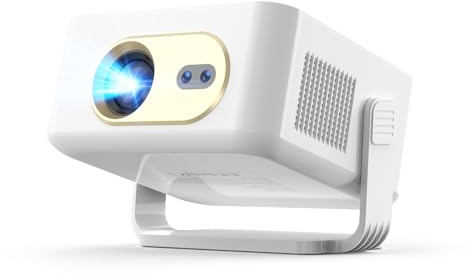 Proyector Portátil 【Google TV/Official Apps】 Mini Proyector 4k 1080P Full HD Soporte 200ANSI 8000L, Videoproyector WiFi 5G BT 5.4, Cine Projector 180 ° Se Puede Girar para TV Stick