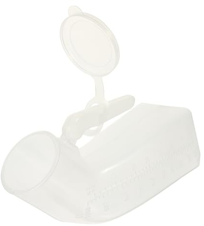 TOGEVAL 2 Stück Urinflasche Große Kapazität Ergonomisch Geformt Portable Urinal Flasche für Ältere Patienten Reisen Camping Krankenhausbett