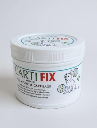 cartifix 250g Ergänzungsfuttermittel Hund - Gelenk- und Knorpelunterstützung, Beweglichkeit, Ohrenfixierung Welpen, Gelenkkomfort - Pulver mit Dosierer - Natürliche Wirkstoffe