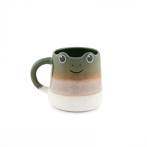 Sass & Belle Mojave Frog Mug - Coffee Mug or Tea Cup with Hand-Painted Frog Face – Novelty Drinking Cup, Gift for Him or Her, Fun Sass and Belle Kitchen Accessory