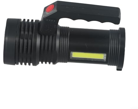 Gdfnmogo Lampe torche LED rechargeable avec faisceau super lumineux de 12 000 lm, 4 modes haut/faible/stroboscopique/lumière latérale, chargement USB, étanchéité IP44