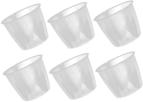 ANDRESLAD 6 piezas Tazas Medidoras Transparentes para Arroz Medidas Precisas para Ingredientes Líquidos y Secos Compatibles con Ollas Arroceras Diseño Apilable y Fácil de Limpiar