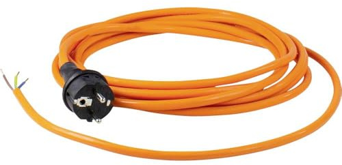 as - Schwabe PUR Baustellen-Anschlussleitung 3 m – Robuste Leitung 230 V | 16 A mit Polyurethan-Außenmantel H07BQ-F 3G1,5 - Schutzkontaktstecker, Ende 30 mm abgemantelt, Orange – IP44 - 70909