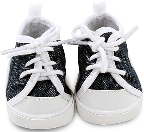 Götz 3402544 Sneaker Denim Puppenschuhe - Puppenkleidung & Puppenzubehör für Babypuppen Gr. M von 42 - 46 cm und Stehpuppen Gr. XL von 45 - 50 cm
