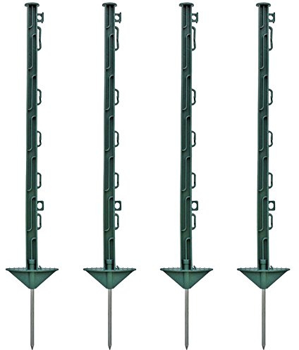 VOSS.farming 120x Weidezaunpfahl, 74 cm, Kleintierpfahl, Großpaket, grün, Hundezaun, Katzenzaun