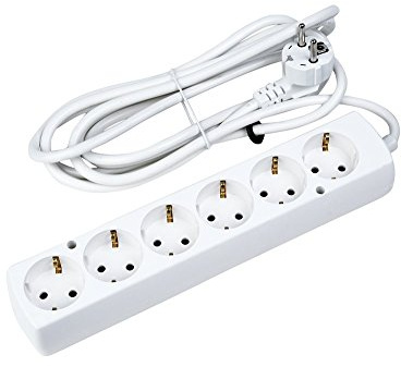 Verlängerungskabel 10m kabel, Steckdosenleiste, 6-fach Schukosteckdose (10.0 Meter)