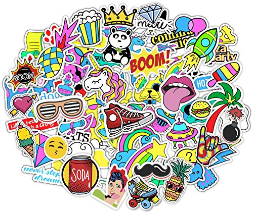 Stickerbombe aufkleber 400 sticker graffiti macbook iphone skateboard vinyl pop art aufkleber Sortiert Sticker Pack Snowboard Gepäck Koffer iPhone Auto Fahrrad Bumper Bomb Pack - Vintage Retro Pop Art