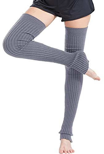 Nanxson Damen Stulpen Lange Gestrickt Beinwärmer Winter Beinstulpen Strumpf | 80er Stulpen,Frauen Gestrickte Strümpfe,Kniestrümpfe,Mädchen Leg Warmers,Warme Beinwärmer,für Ballett,Fitness,Yoga