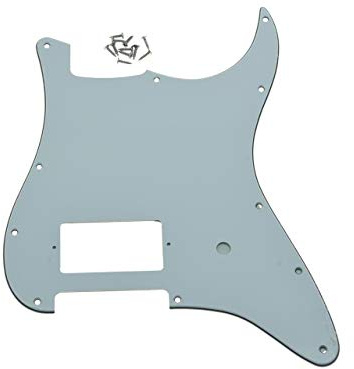 Dopro 11 Hole ST Strat One Humbucker Guitar Pickguard Scratch Plate Fits FD Delonge White 3 Ply