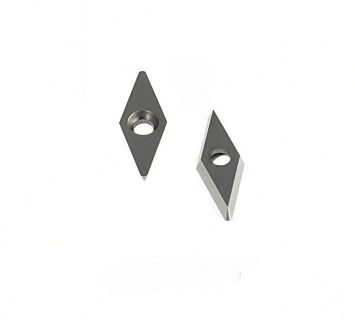 Hartmetallspitzen Einsätze Klingen für Meißelschneider Holzdrehmaschine Halterwerkzeug 5 Typen (14/15 mm quadratisch, 12 mm rund, 30 ° R Diamant und Diamant) (Diamant-Hartmetall-Einsätze mit 30 ° R)