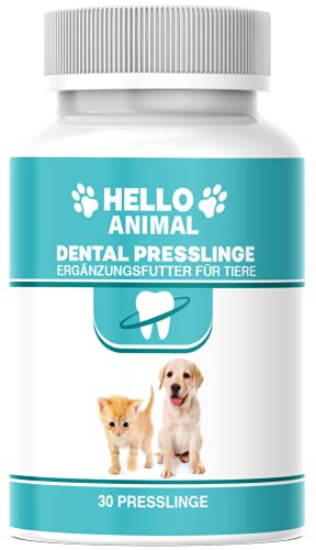 NEU: HelloAnimal DENTAL Presslinge für Hunde und Katzen | Zahnsteinentferner auch für Zwischenräume - Zahnreinigung und Zahnpflege –für Mundgeruch
