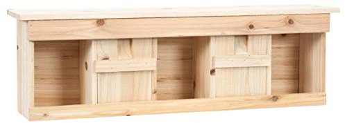 Tidyard Caja pájaros Birdy, Incubadora, Ayuda para el Nido de Aves 1# Casa para gorriones 5 Habitaciones Madera de Abeto 68x15x21 cm