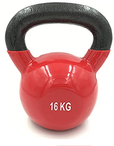 PIAOLING Vinylbeschichtete Kettlebell für Festigkeitsausbildung, Kettlebell Gewichte 2kg, 4kg, 6kg, 8kg, 10kg, 12kg, 14kg, 16kg, ideal für Zuhause oder Turnhalle Ganzkörper-Training und Krafttraining