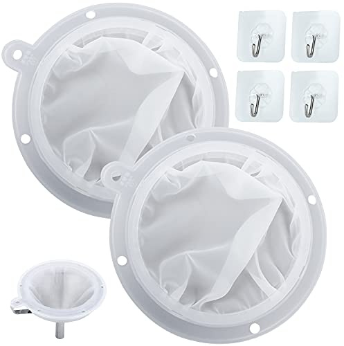 Sieb Filter Mesh zum Edelstahl Trichter 200/400 Mesh Lebensmittelfiltersieb Jam Straining Set Sieb Kompatibel für 13 cm Küchen Trichter Filterung von Saft Milch Kaffee Wein