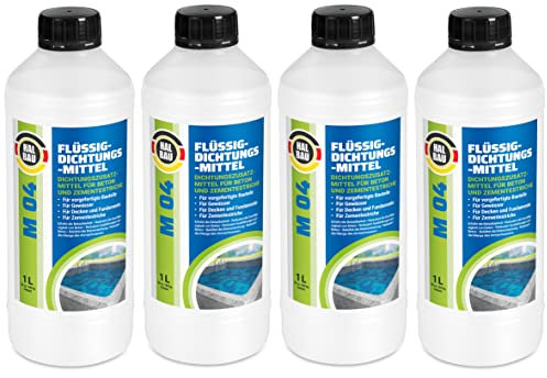 Flüssiger 4L Dichtungsmittel für Beton Zementestrich Mörtelzusatzmittel Plastifizierer M04