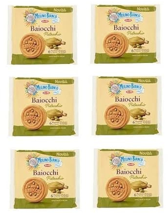 Zeus Party Biscotti Mulino Bianco Biscotti Baiocchi al Pistacchio, Biscotti con Pistacchio e Pastafrolla Ideali per Colazione o Merenda (6)