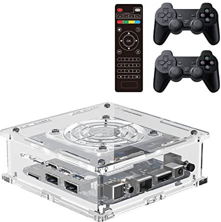 BIOBIE Super Console X PRO Plus, Retro Game Console 256GB Built-in 50,000+ Games, Video Game Console Systems with 2 Wireless Controllers, Compatible with PS1/PSP/MAME, for 4K TV HD/AV Output