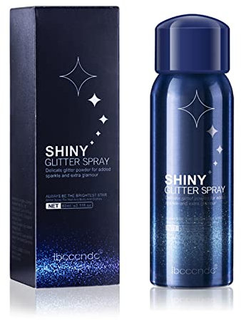 Glitter Spray, MKNZOME Glitzer Spray Haare und Körper Glitzerspray Langlebiges Body Glitter Make-up Geschenk für Frauen Mädchen Gesicht Haare Körper Kleidung Nagelkunst Handwerk