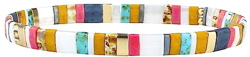 KELITCH Neu Stretch Armbänder Bunte Stapelbare Tila Perle Frauen Freundschaft Armbänder Böhmischer Schmuck