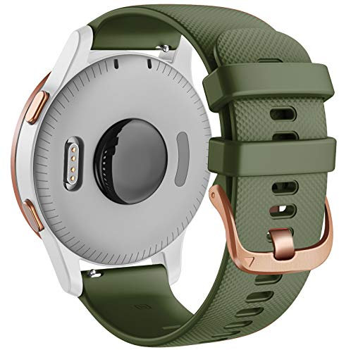 Wtukmo 18 mm Armband für Garmin Vivoactive 3S 4S Vivomove 3S / Venu 2S Smartwatch Silikonarmband für Garmin Move 3S / Active S, For Active S, Achat