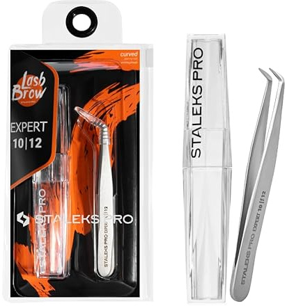 STALEKS PRO Pince à sourcils et cils Précise acier inoxydable Expert 10/12