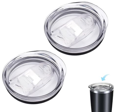 2PCS 20Oz Tumbler Lids, Modern Spill Proof Replacements for Stainless Steel Travel Cups