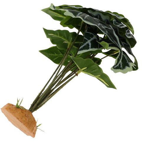 DOITOOL Piante Artificiali Per Terrario Pianta Simulata in Resina e Plastica Di Ornamento Vegetale Finto Per Acquari Di Rettili e Vasche Per Tartarughe