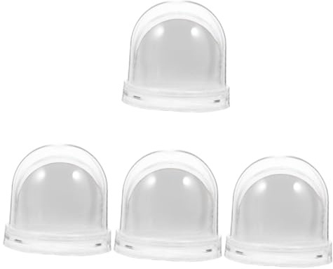 Ciieeo 4piezas Bola De Personalizable Con Marco De Material De Sublimación Cumpleaños Navidad y Ocasiones Especiales Transparente Con Base