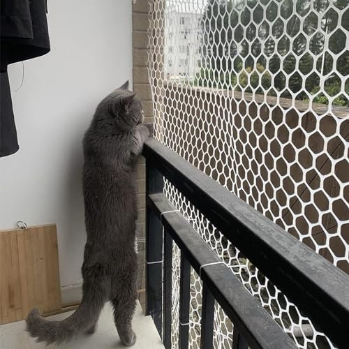 Oracra Vogelschutznetz Pet Safety -Fechten für Hunde & Katze, Kommerzielle Durchscheinende Anti -Vogel -Netze für Fenstertreppen, Schnitzer Gartenzaun, Anti-Fall-Gitternetz (Size : 0.9x10m/3x33ft)