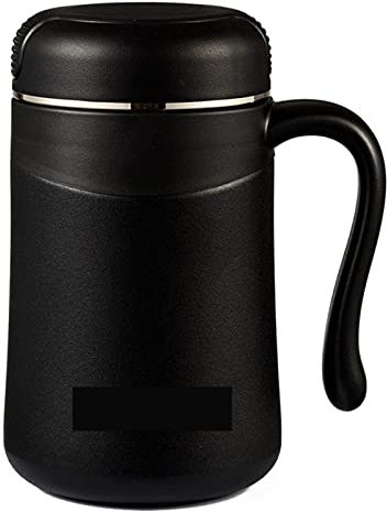 QTANZIQI Thermoskanne für heiße Getränke, Thermoskanne mit Tee-Ei, Kaffee, vakuumisolierte Kaffeetasse, Heimbüro, Teetasse mit Henkel, Thermoskanne Silk Pillowcase