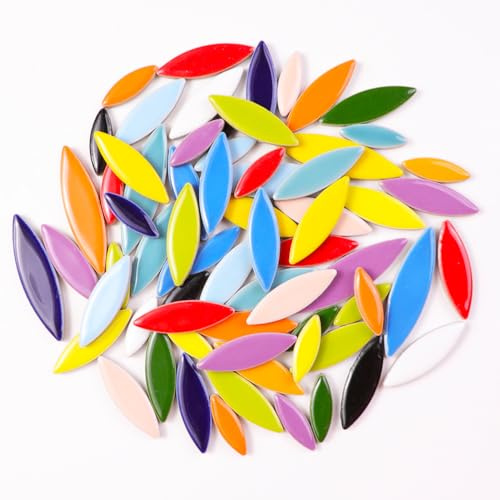 Carreaux de mosaïque en céramique 454 g pour loisirs créatifs, tuiles de fleurs en forme de goutte d'eau, carreaux céramiques irréguliers, porcelaine émaillée carrée 1 cm