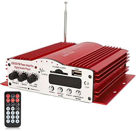Amplificatore per Auto Amplificatore Audio Digitale 30W 4CH Amplificatore di Stereo Universale MP3 MP4 DVD VCD FM Riproduzione USB